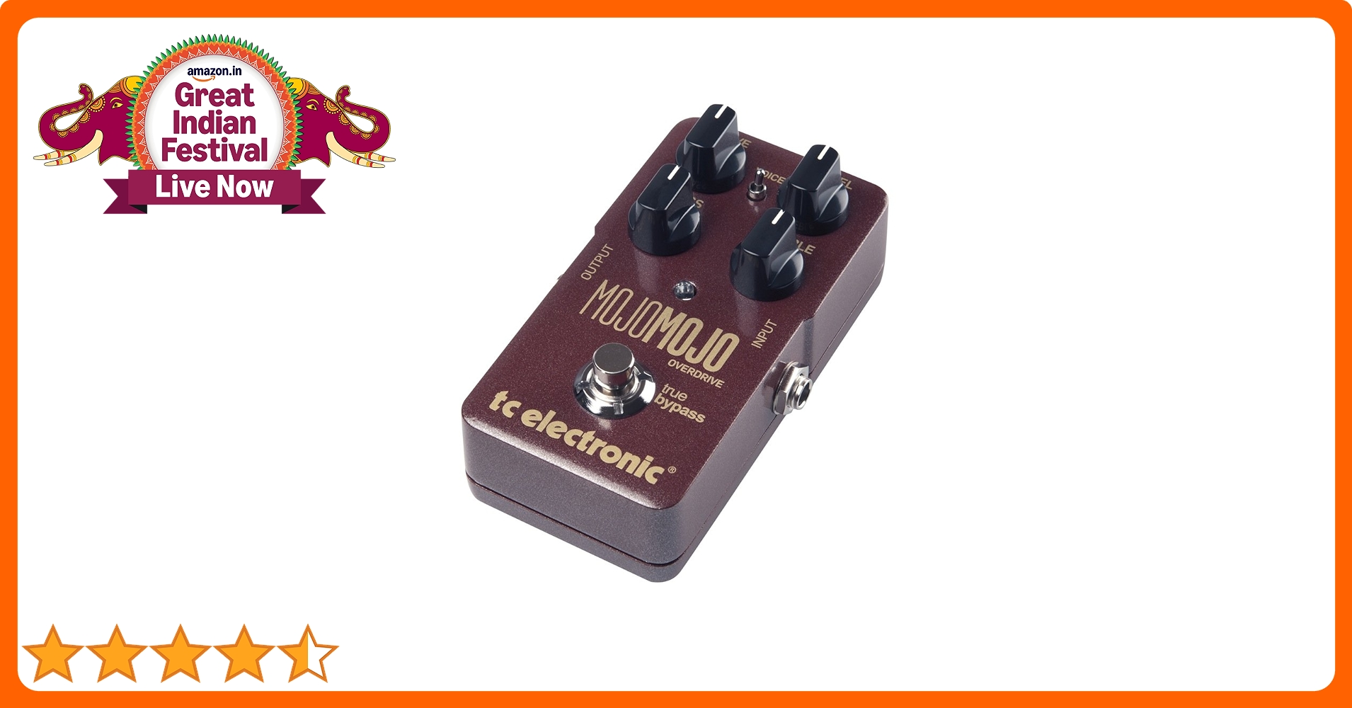ギター tc electronic Mojo Mojo Overdrive TC Electronic MojoMojo Overdrive Compression Effect Pedal